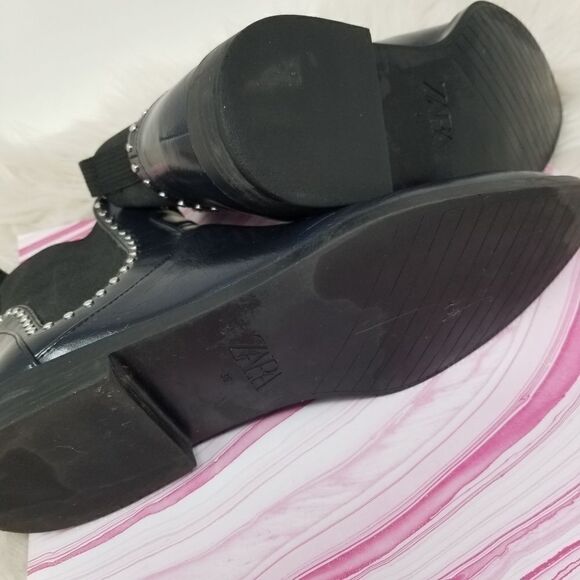 ZARA STUDDED BOOTIES. SIZE EURO 39. - Picture 9 of 12